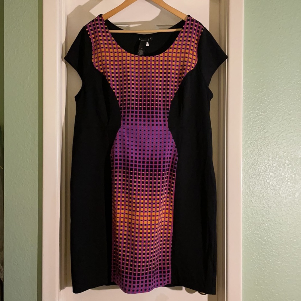 Lane Bryant Color block BODYCON sheath dress 20